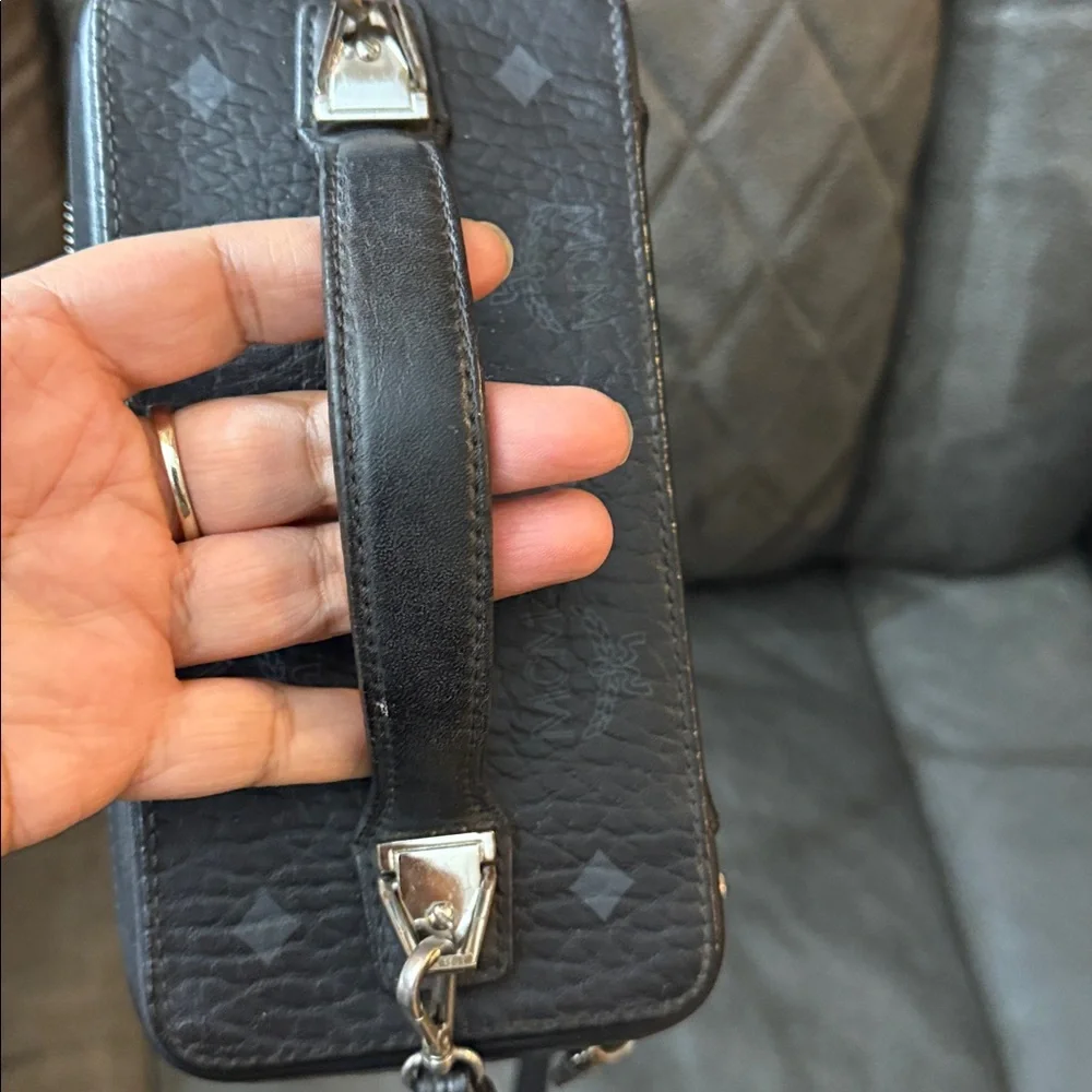 MCM Black Monogram Box Bag - Picture 5 of 6